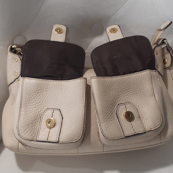 Fossil cream pebble leather shoulder bag - Picture 10 of 17